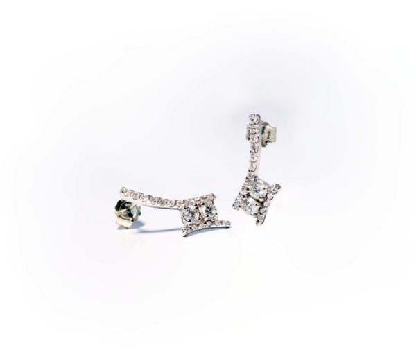Diamond 0.5ctw Twogether Earrings in Sterling Silver