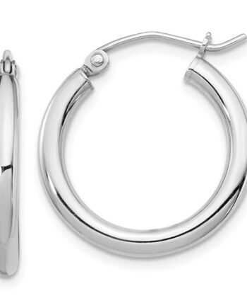 2.5mm Round Hoop Earrings in Sterling Silver