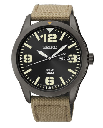 Seiko Men's Solar Watch with Canvas Strap-0