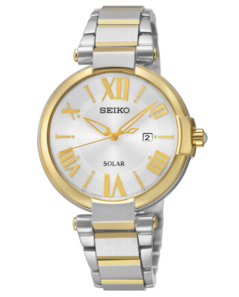 Seiko Women's Watch Two Tone Stainless Steel Bracelet with Roman Numerals-0