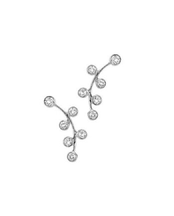 Diamond 0.25ctw Ear Climber Earrings in Sterling Silver – Stock# 8031