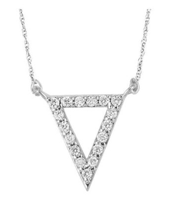 Diamond 0.17 Triangle Necklace in Sterling Silver