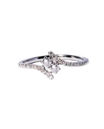 Twogether Diamond 0.25 ctw Bypass Ring in Sterling Silver