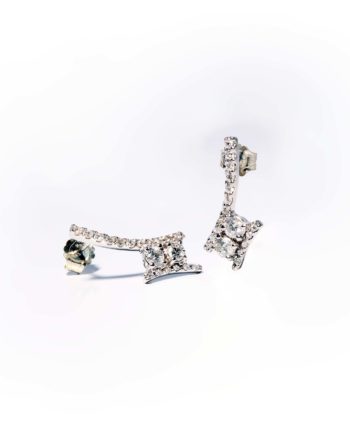 Diamond 0.5ctw Twogether Earrings in Sterling Silver