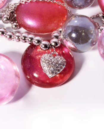 Bead Heart Bracelet in Sterling Silver