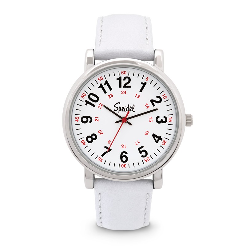 Speidel Women’s Watch with White Leather Band and White Face
