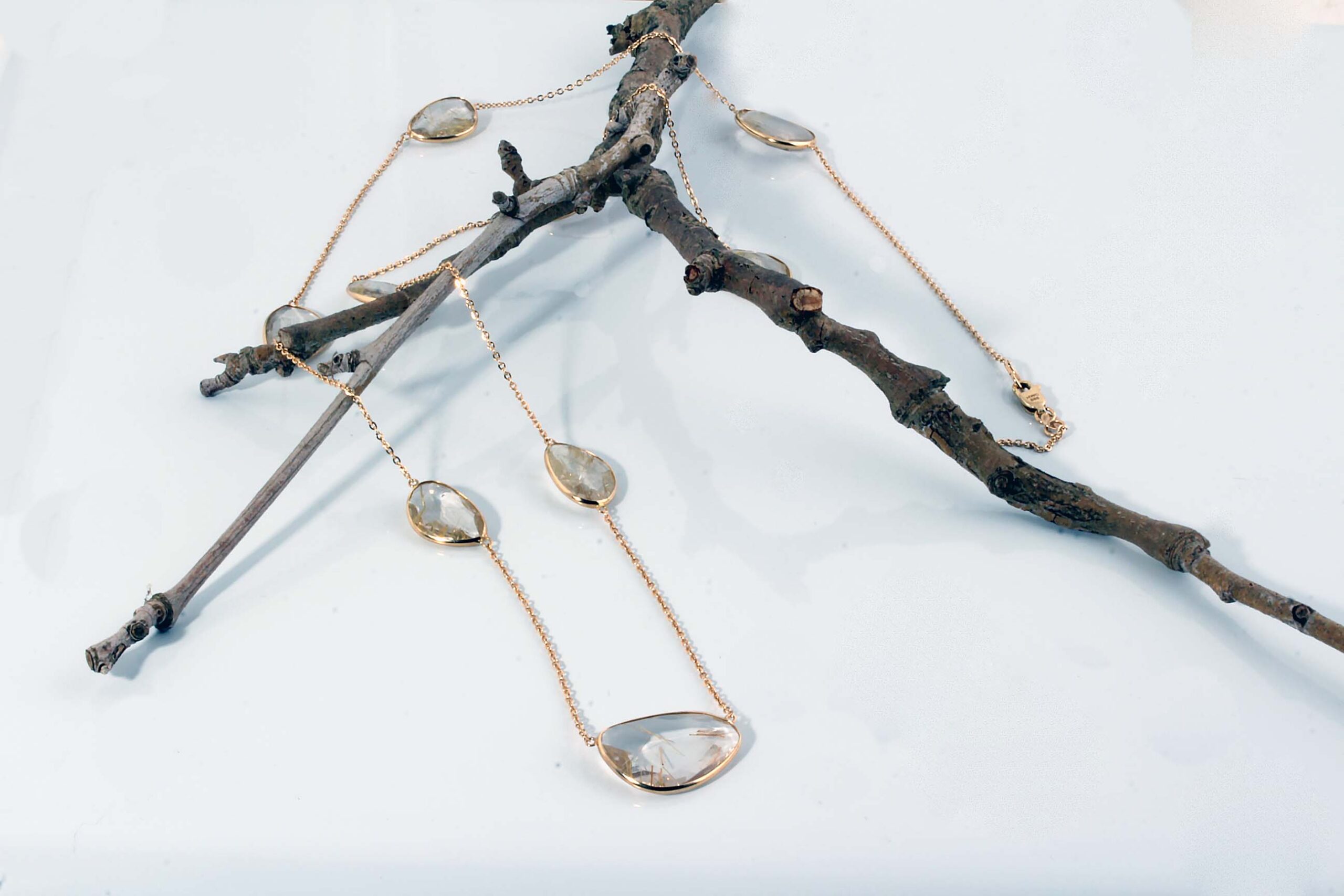 34" Rutile Quartz (50.75ctw) By The Yard Necklace in 14K Yellow Gold - Image 4