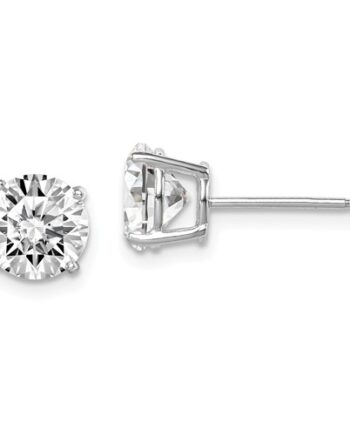 7mm Cubic Zirconium Studs in Sterling Silver