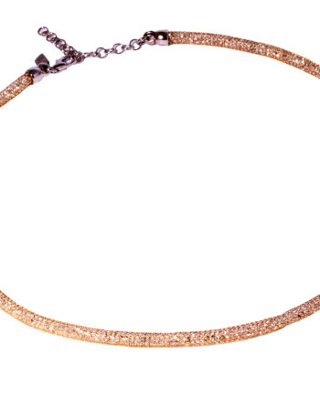 Sterling Silver Yellow Crystal Filled Necklace