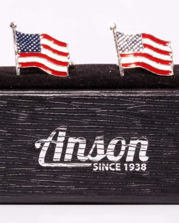Stainless Steel American Flag Cuff Links