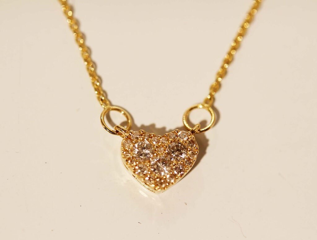 .18ct Diamond Heart Necklace in 14K Yellow Gold | Browne's Jewelers