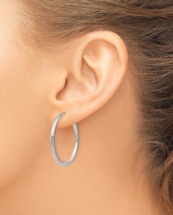 Hoop Earrings 14KWG #11815