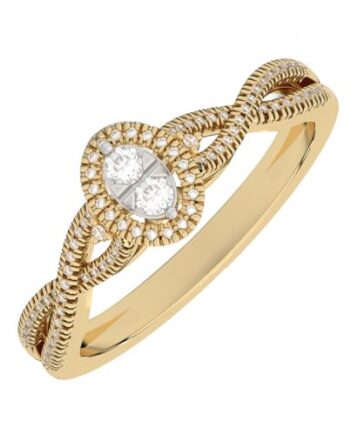 Diamond Fashion Halo Ring Oval 10KYG #11833 (1/6 TCW)