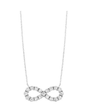 Diamond Infinity Necklace 14KWG #11850 (1/6 TCW)