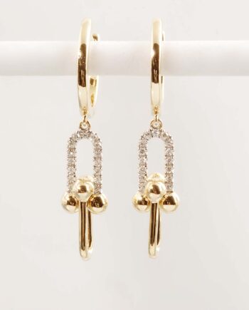 Diamond Fashion Dangle Earrings 14YK #11926