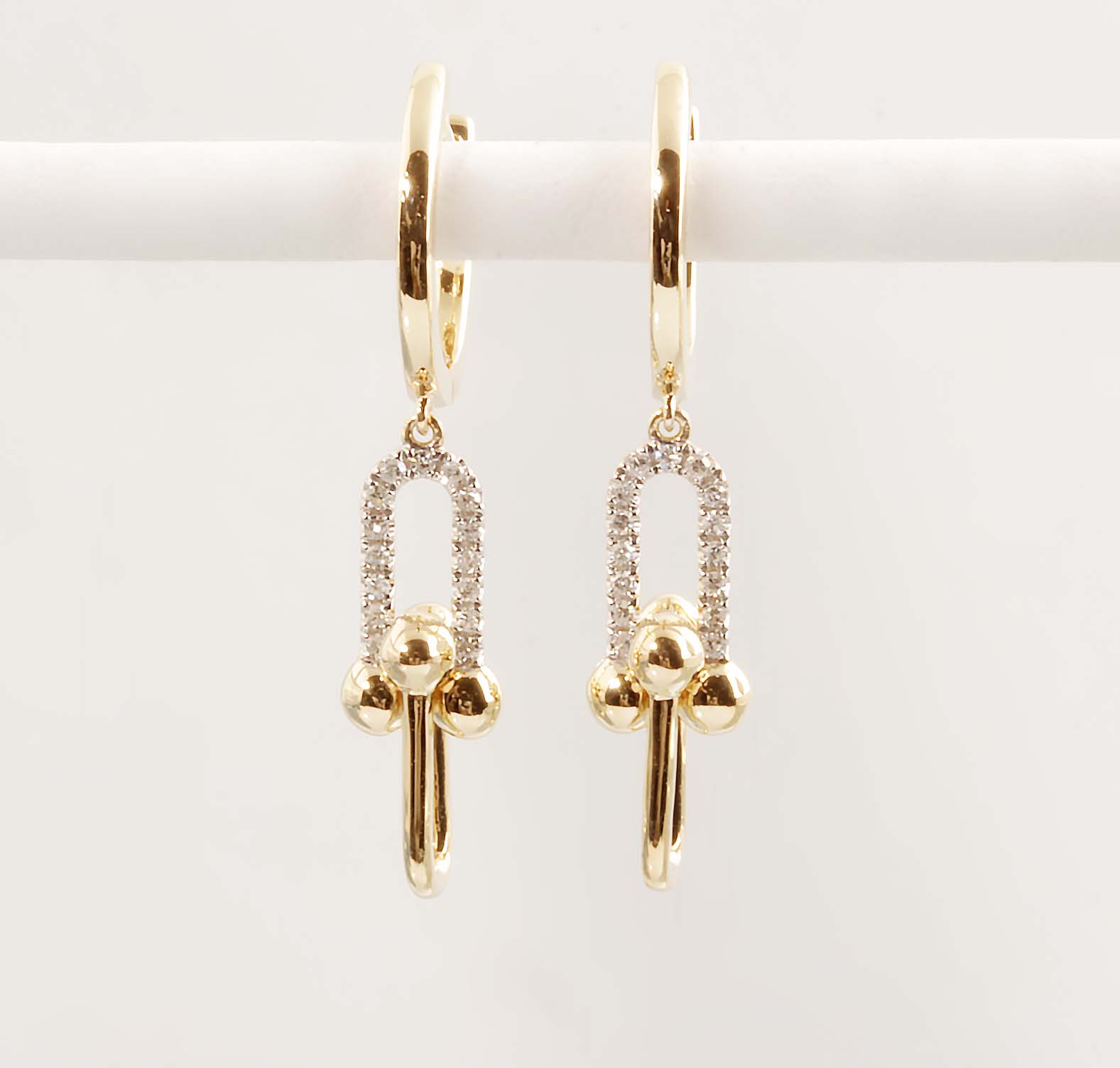 Diamond Fashion Dangle Earrings 14YK #11926
