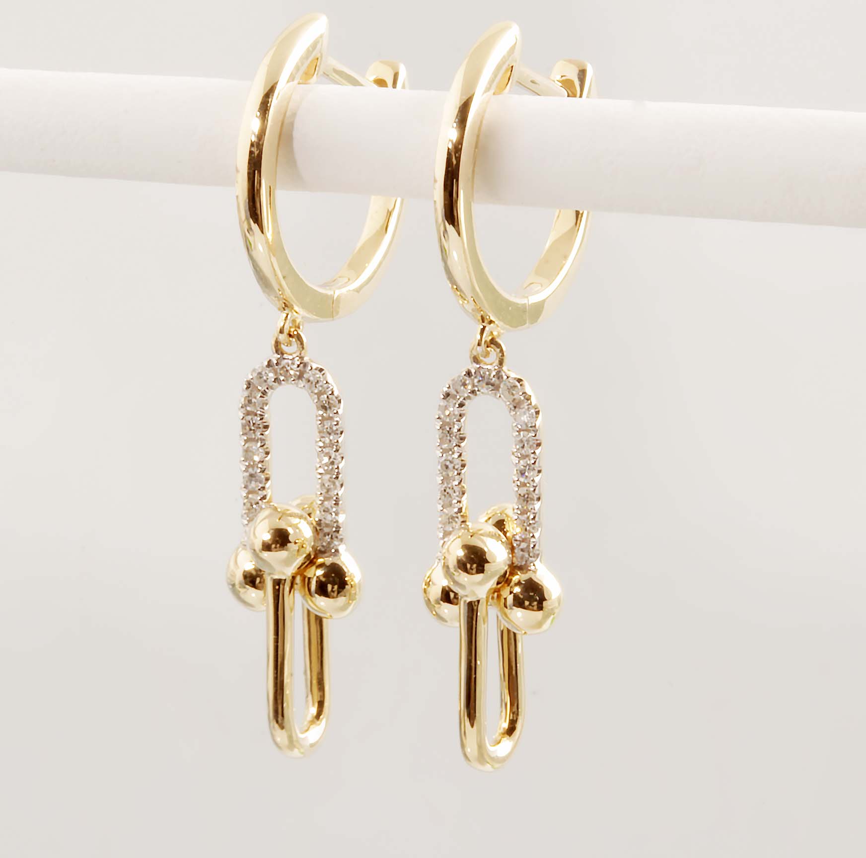 Diamond Fashion Dangle Earrings 14YK #11926