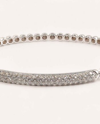 Diamond Bangle 18KW #11937 Dia. 1.06TCW