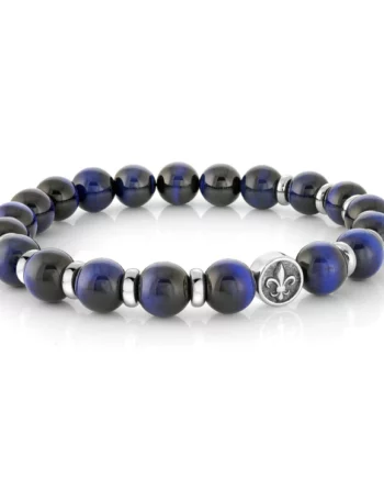 Blue Tiger Eye Beaded Bracelet