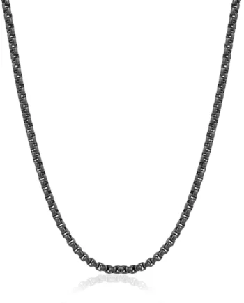 3.5mm SS 254" Grey Blue Necklace