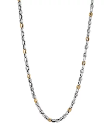 Stainless Steel & Yellow Matte 22" Gucci Style Necklace