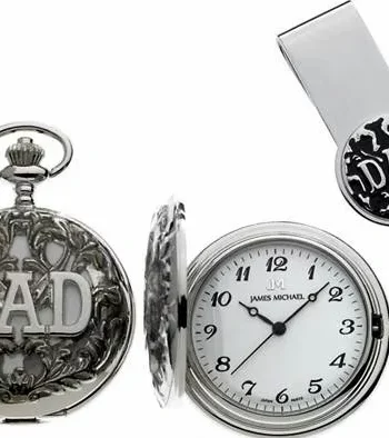 Antique "DAD" Pocket Watch w/ Money Clip