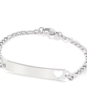 Speidel Stainless Steel ID w/Heart Bracelet