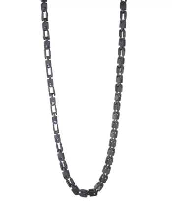 24" Black Stainless Steel Fancy Link