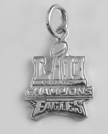 Superbowl Champion Sterling Silver Charm 1/2 x 1/2 inch