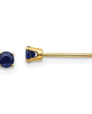 14KYG Sapphire 4MM Stud Earrings