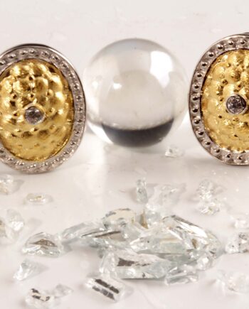 SS GP CZ Oval Earring w/ Omega Clip