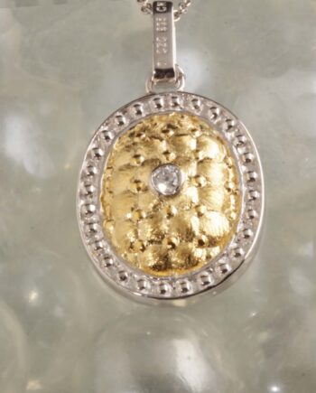 SS GP Oval Pendant w/CZ