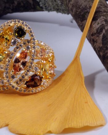 Multi Colored CZ Cocktail Ring