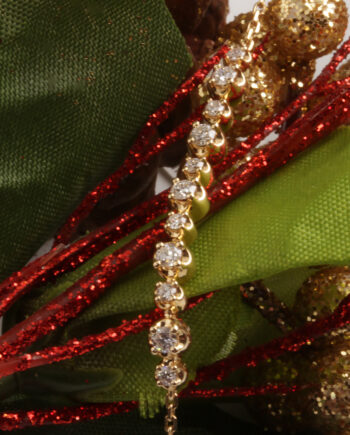 14K YG .28ct Diamond Line Bracelet