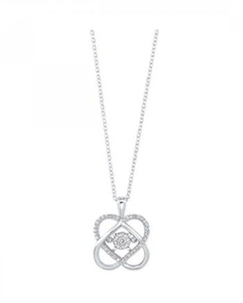 Sterling Silver & Diamond Pendant 1/10th ct
