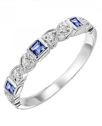 14KWG Sapphire & Diamond Stackable Ring