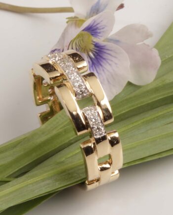 14K YG.22tdw Diamond Fashion Ring