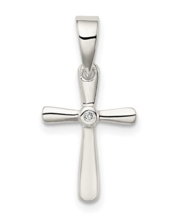 21x11mm. Sterling silver cross charm. #12277