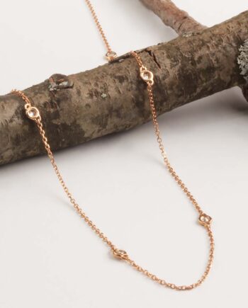 14KRG .50Dia Station Necklace .9dwt #12307