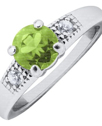 Sterling Silver August Birth Stone Childs Ring. Size: 4. Stone: Cubic Zirconia. #12314