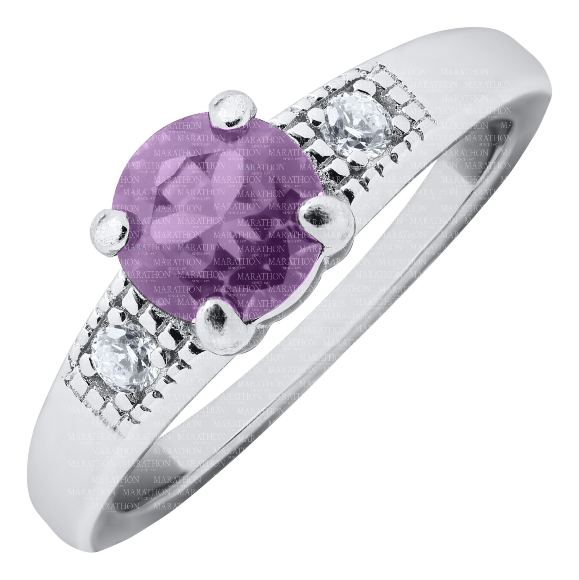 Sterling Silver June Birth Stone Childs Ring. Size: 4. Stone: Cubic Zirconia. #12316