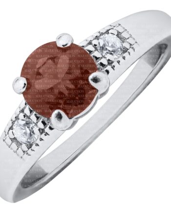Sterling Silver January Birth Stone Childs Ring. Size: 4. Stone: Cubic Zirconia. #12319