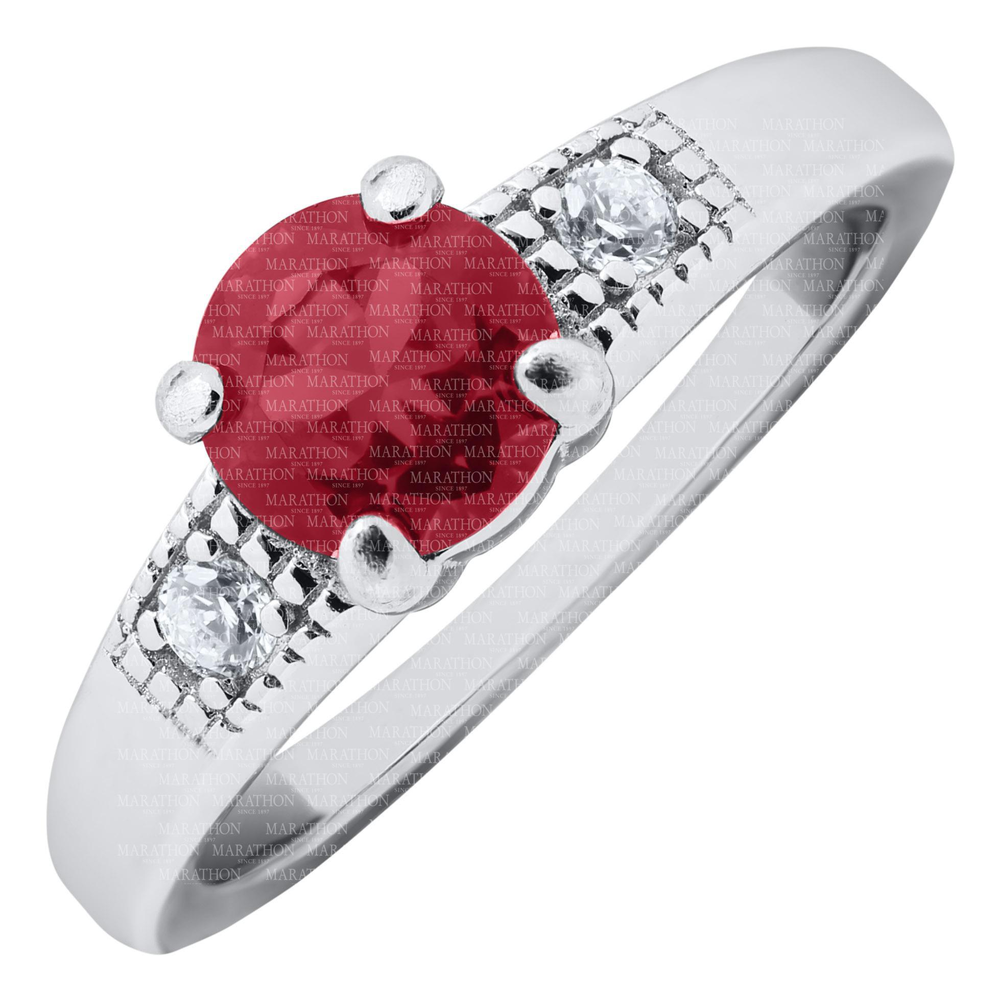Sterling Silver July Birth Stone Childs Ring. Size: 4. Stone: Cubic Zirconia. #12320