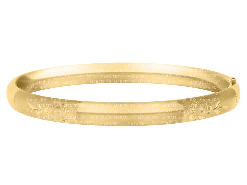14KTGF Floral bracelet for engraving Width:4.7mm  Circunference:5.25  #12322