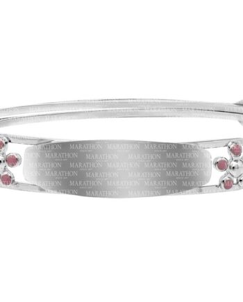 SS Adjustable Floral Bracelet for Engraving 2.5dwt  #12332