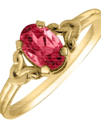 14KYG July Birth Stone Childs Ring. Size 4.5  .7dwt #12344