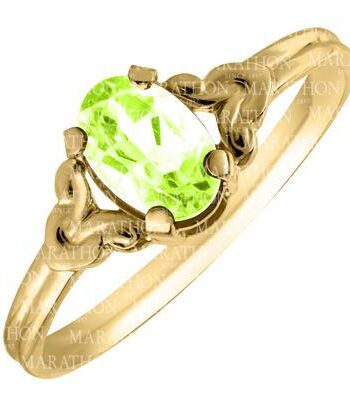 14KYG August Birth Stone Childs Ring. Size 4.5  .7dwt #12345
