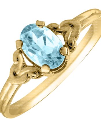 14KYG December Birth Stone Childs Ring. Size 4.5  .7dwt #12349