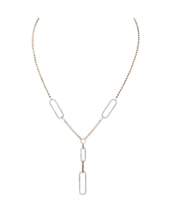 14KT Yellow Gold 1CT Diamond Dangle Necklace #12511