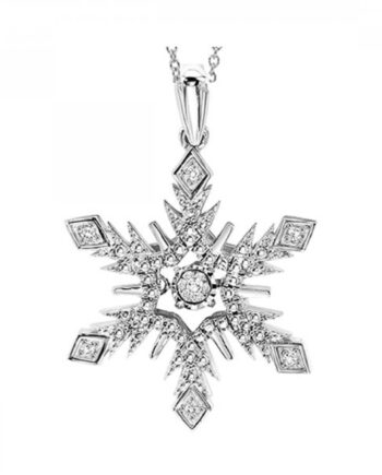 S/S 1/20CTW Diamond Snowflake Pendant #12516